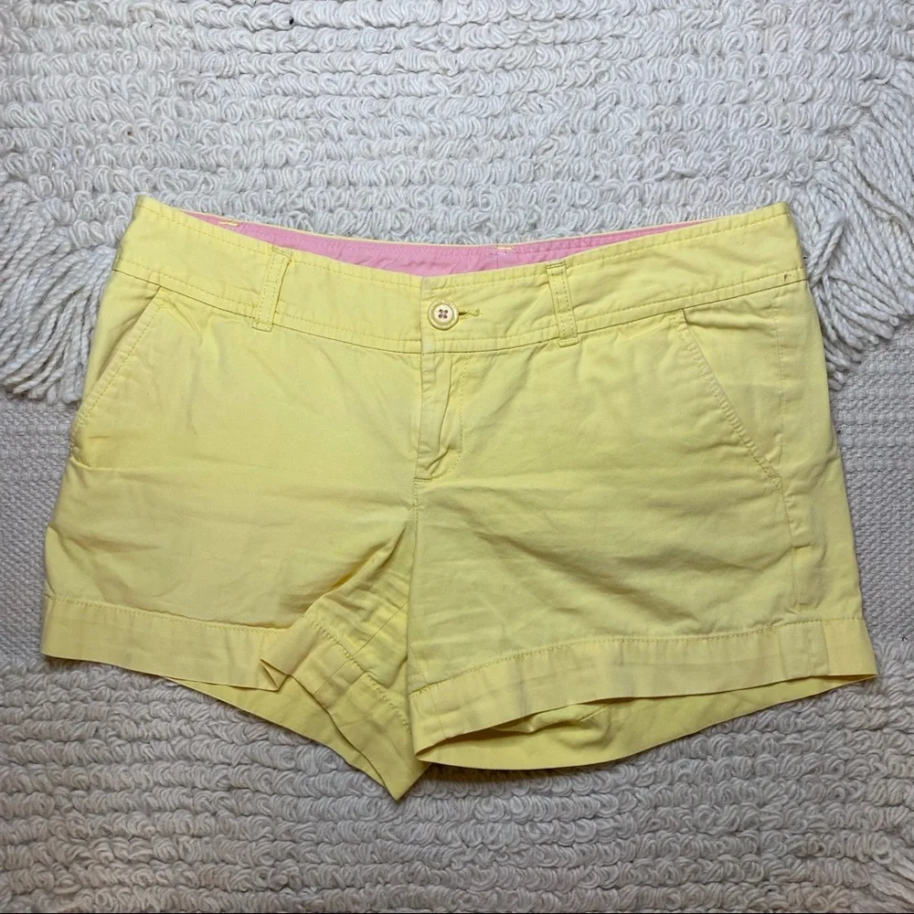 LILLY PULITZER starfruit yellow Callahan shorts 8 - Picture 2 of 14